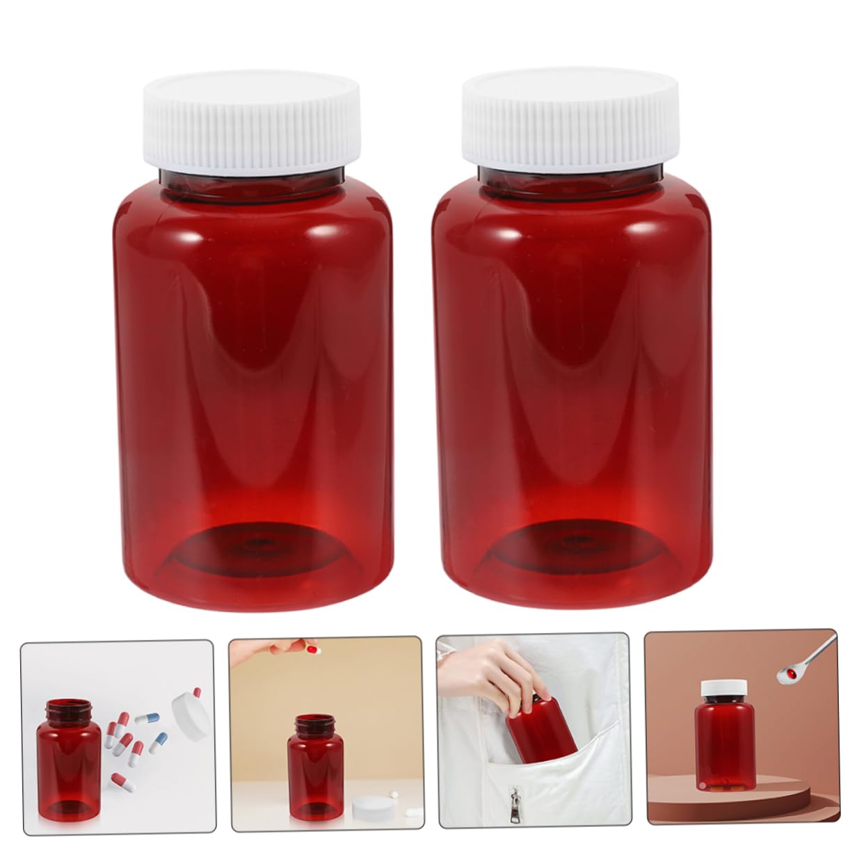 薬瓶 Amazon.co.jp: 32個錠剤保存瓶琥珀色のプラスチックの丸薬ボトル